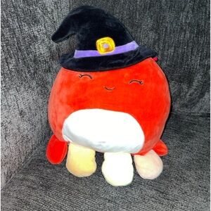 Squishmallow 8" Detra Halloween Witch Octopus Plush Stuffed Toy Orange Yellow